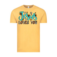 Vintage Mustard jesus loves you Vintage Tee - JahusDesignShop