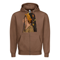 Chestnut Fall afro woman Zipper Hoodie - NancyCooperArtShop