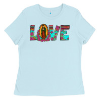 Baby Blue love our lady of guadalupe Ladies Tee - JahusDesignShop