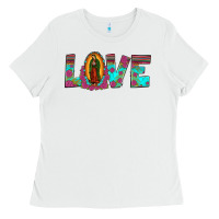 White love our lady of guadalupe Ladies Tee - JahusDesignShop