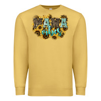 Antique Gold Mama vibes leopard mother's day Premium Sweatshirt - HowdyJamesFarm