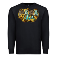 Black Mama vibes leopard mother's day Premium Sweatshirt - HowdyJamesFarm