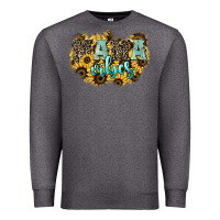Charcoal Heather Mama vibes leopard mother's day Premium Sweatshirt - HowdyJamesFarm