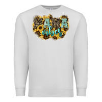Dove Grey Mama vibes leopard mother's day Premium Sweatshirt - HowdyJamesFarm