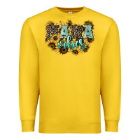 Lemon Mama vibes leopard mother's day Premium Sweatshirt - HowdyJamesFarm