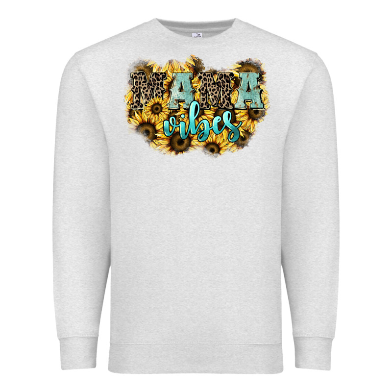 Mama Vibes Leopard Mother's Day Premium Sweatshirt by HowdyJamesFarm | Teevron