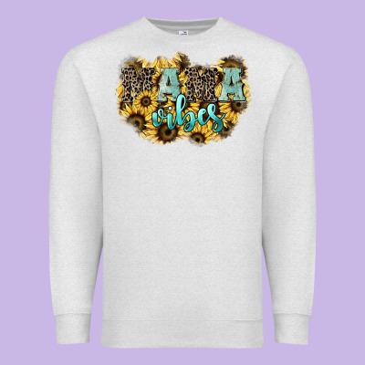 Mama Vibes Leopard Mother's Day Premium Sweatshirt Designed By Howdyjamesfarm