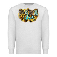 Oatmeal Heather Mama vibes leopard mother's day Premium Sweatshirt - HowdyJamesFarm