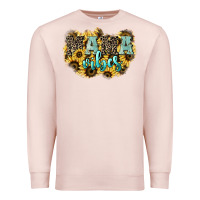 Pale Pink Mama vibes leopard mother's day Premium Sweatshirt - HowdyJamesFarm