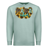 Seafoam Mama vibes leopard mother's day Premium Sweatshirt - HowdyJamesFarm