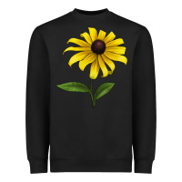 Black Black Eyed Susan Flower Heavyweight Sweatshirt - LillyAllenDesigns
