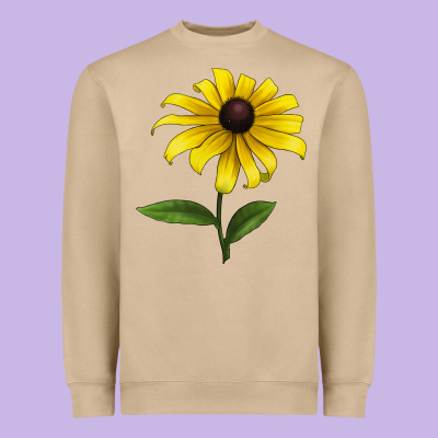 Black Eyed Susan Flower Heavyweight Sweatshirt Designed By Lillyallendesigns