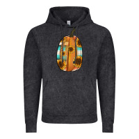 Vintage Black Serape sunflower pumpkin Vintage Hoodie - NancyCooperArtShop