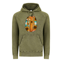 Vintage Olive Serape sunflower pumpkin Vintage Hoodie - NancyCooperArtShop