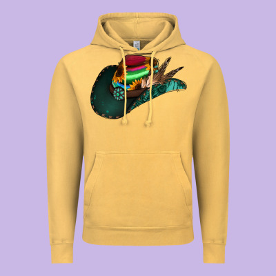 Aztec Sunflower Cowboy Hat Vintage Hoodie Designed By Jasminsmagicworld