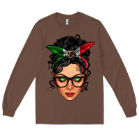 Chestnut mexican latina girl messy bun Long Sleeve Tee - LillyAllenDesigns