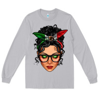 Moon Dust mexican latina girl messy bun Long Sleeve Tee - LillyAllenDesigns