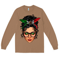 Toasted Coconut mexican latina girl messy bun Long Sleeve Tee - LillyAllenDesigns
