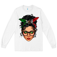 White mexican latina girl messy bun Long Sleeve Tee - LillyAllenDesigns