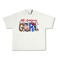 Pistachio all american girl Urban Heavy Tee - NancyCooperArtShop