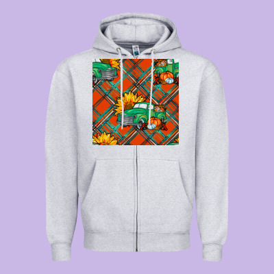 Fall Truck Zipper Hoodie Designed By Nancycooperartshop