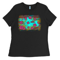 Black gemstone serape glitter background Ladies Tee - JahusDesignShop