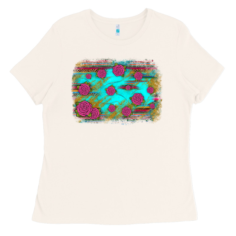 Gemstone Serape Glitter Background Ladies Tee by JahusDesignShop | Teevron