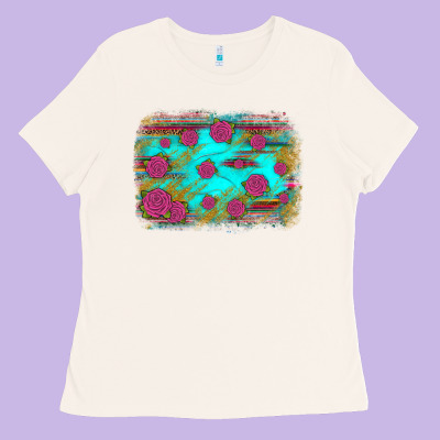 Gemstone Serape Glitter Background Ladies Tee Designed By Jahusdesignshop