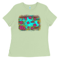 Matcha gemstone serape glitter background Ladies Tee - JahusDesignShop