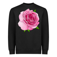 Black All Dressed Up Rose Heavyweight Sweatshirt - LillyAllenDesigns