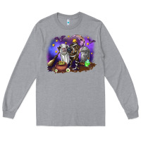 Heather Grey Cow Halloween Long Sleeve Tee - RanaPortraitStore