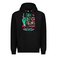Black i like big veins and i cannot lie Premium Hoodie - CowGirlArtShop