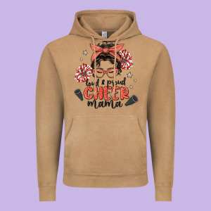 Loud&proud Mama Messy Bun Vintage Hoodie Designed By Maliassmallbusiness