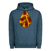 Pigment Midnight Navy african masks teardrop  5 Urban Hoodie - BundleAndBundleShop
