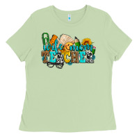 Matcha wife mom teacher with sunflowers Ladies Tee - AdoDesignShop