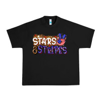 Black stars and stripes Urban Heavy Tee - NancyCooperArtShop
