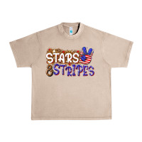 French Oak stars and stripes Urban Heavy Tee - NancyCooperArtShop