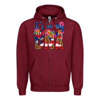 Burgundy its in my dna puerto rico Zipper Hoodie - texasbilliewilder
