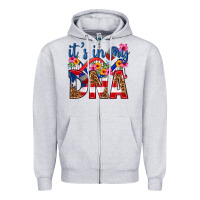 Heather Grey its in my dna puerto rico Zipper Hoodie - texasbilliewilder