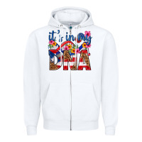White its in my dna puerto rico Zipper Hoodie - texasbilliewilder