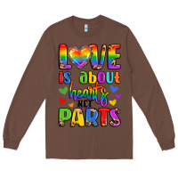 Chestnut love is about hearts not parts Long Sleeve Tee - LillyAllenDesigns