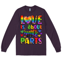 Plum love is about hearts not parts Long Sleeve Tee - LillyAllenDesigns