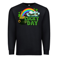 Black Have a lucky day Premium Sweatshirt - CowGirlArtShop