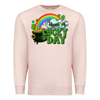 Pale Pink Have a lucky day Premium Sweatshirt - CowGirlArtShop