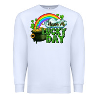 White Have a lucky day Premium Sweatshirt - CowGirlArtShop