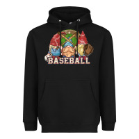 Black Baseball gnomies Heavyweight Hoodie - HowdyJamesFarm