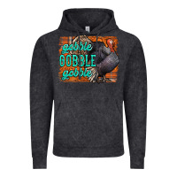 Vintage Black Thanksgiving Turkey Gobble Gobble Vintage Hoodie - NancyCooperArtShop