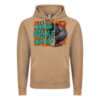 Vintage Coffee Thanksgiving Turkey Gobble Gobble Vintage Hoodie - NancyCooperArtShop