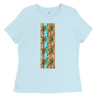 Baby Blue dinosaur brontosaurus pen wrap Ladies Tee - Artiststas