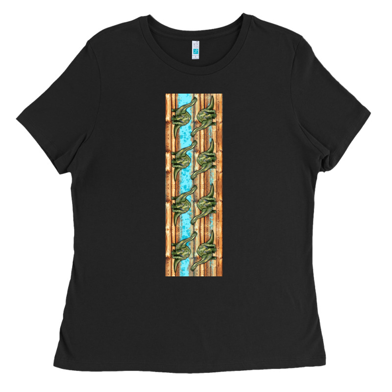Dinosaur Brontosaurus Pen Wrap Ladies Tee by Artiststas | Teevron